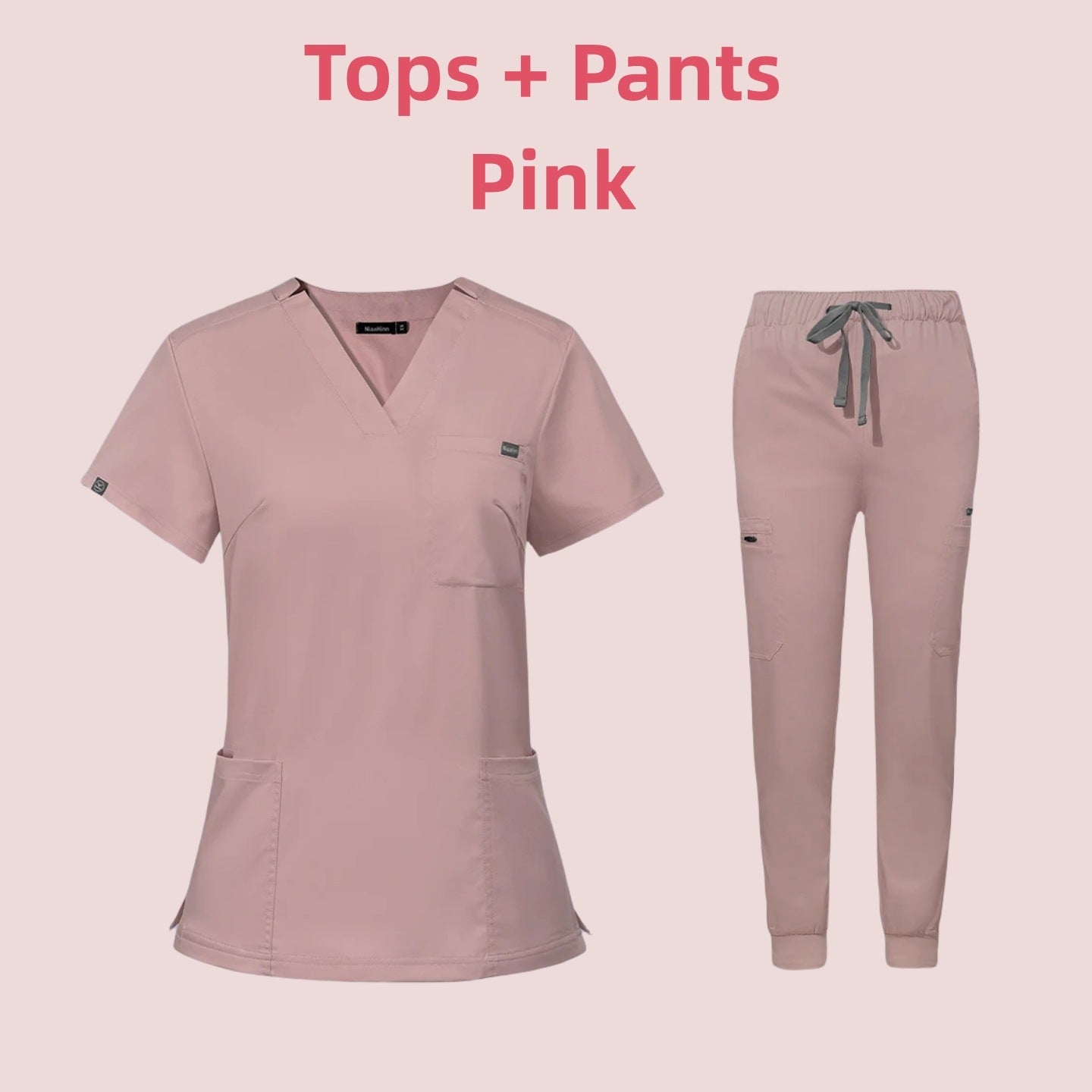 V-neck Short Sleeve Hospital Nurses' Uniform Suit